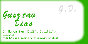 gusztav dios business card