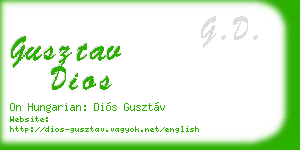 gusztav dios business card